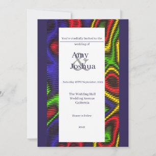 Navyblaue Ankara-Hochzeitseinladung Einladung