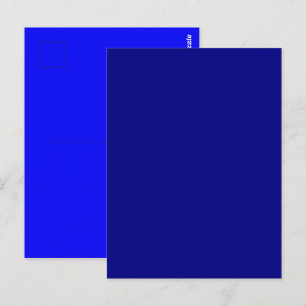 Navyblaue Einzelfarbe Postkarte