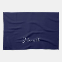 Navyblaue Farbe schlichte moderne eigene Namens-Ka