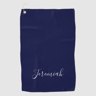 Navyblaue Farbe schlichte moderne eigene Namens-Ka Golfhandtuch