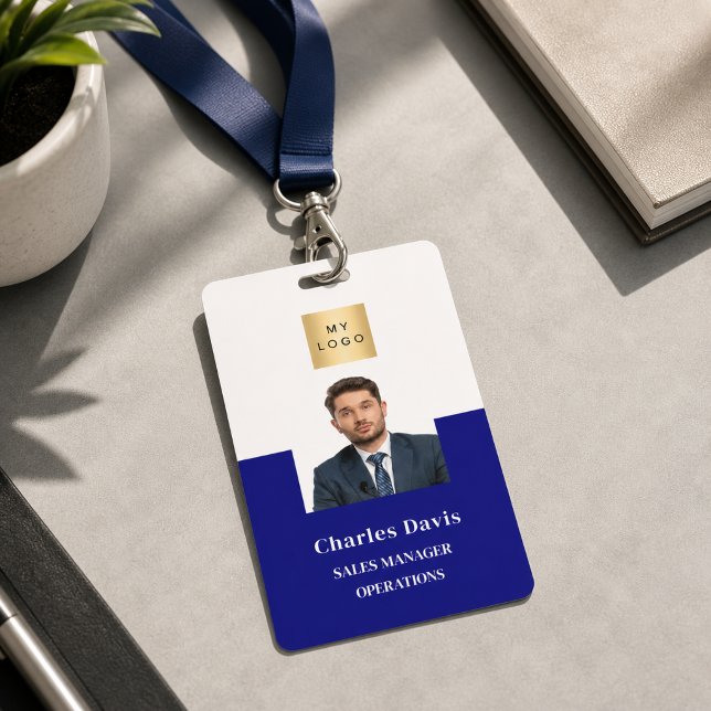 Navyblaue Mitarbeiter-Foto-ID Unternehmenssicherhe Ausweis (Von Creator hochgeladen)