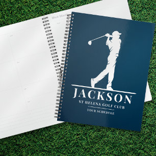 Navyblaue personalisierte Monogramm-Golftasche Planer