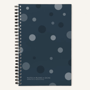 Navyblaue Pop-Punkte Spiralbindung Notizbuch