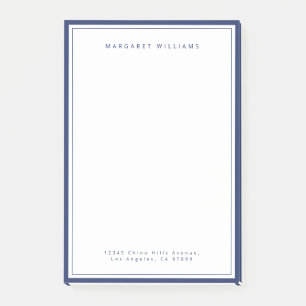 Navyblaue Rand Moderne Minimalistisch Post-it Klebezettel