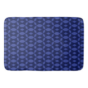 Navyblaue Retro-Zwei-Ton-Muster-Hausdekoration Badematte