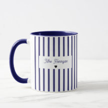 Navyblaue Streifen-Monogramm