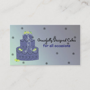 Navyblauer Designer-Kuchen Visitenkarte