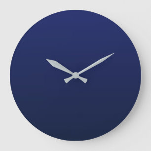 Navyblauer Gradient Tiefblau Große Wanduhr