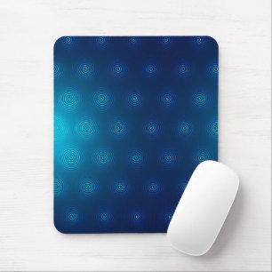Navyblauer Hintergrund mit türkisfarbenen konzentr Mousepad