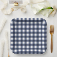 Navyblaues kleines klassisches Gingham-Karo-Gingha