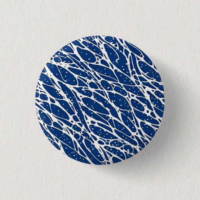 Navyblaues Muster Button (Vorderseite)