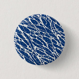 Navyblaues Muster Button