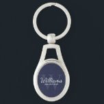 Navyh Personalisiert Script Trauzeugen Name&Monogr Schlüsselanhänger<br><div class="desc">Fügen Sie Ihrer Hochzeit eine persönliche Touch mit personalisierten Trauzeugen Schlüsselanhänger hinzu. Dieser Schlüsselanhänger zeichnet sich durch den Namen des personalisierten Trauzeugen im Schriftart-Stil aus,  mit Hochzeitsdetails im klassischen Weiß-Serif-Schriftart und Monogramm im hellblau-klassischen Serif-Schriftart-Stil als Hintergrund auf marinebasischem Hintergrund. Auch perfekt für Trauzeuge,  Brautvater,  Ringträger und mehr.</div>