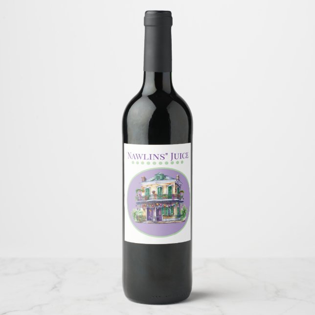 Nawlins Wein Etikett (Vorderseite)