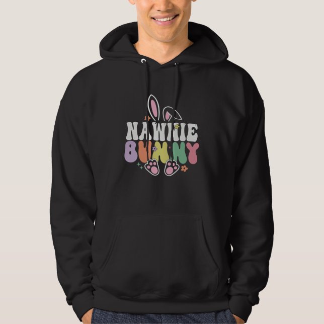 Nawnie Häschen  Osterhasen-Hase Groovy-Familien-Üb Hoodie (Vorderseite)