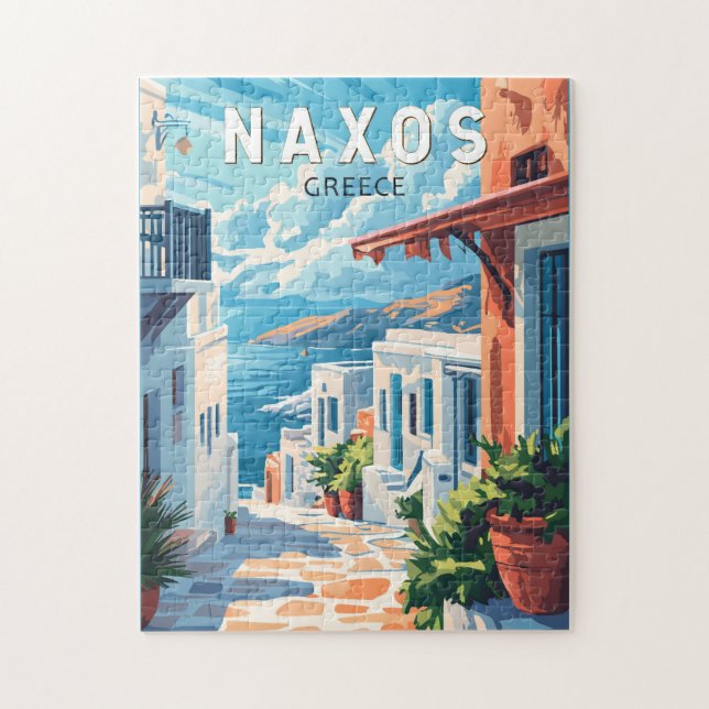 Naxos Griechenland Reisen Kunst Vintag (Vertikal)