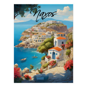 Naxos Griechenland Reiseplakat Poster