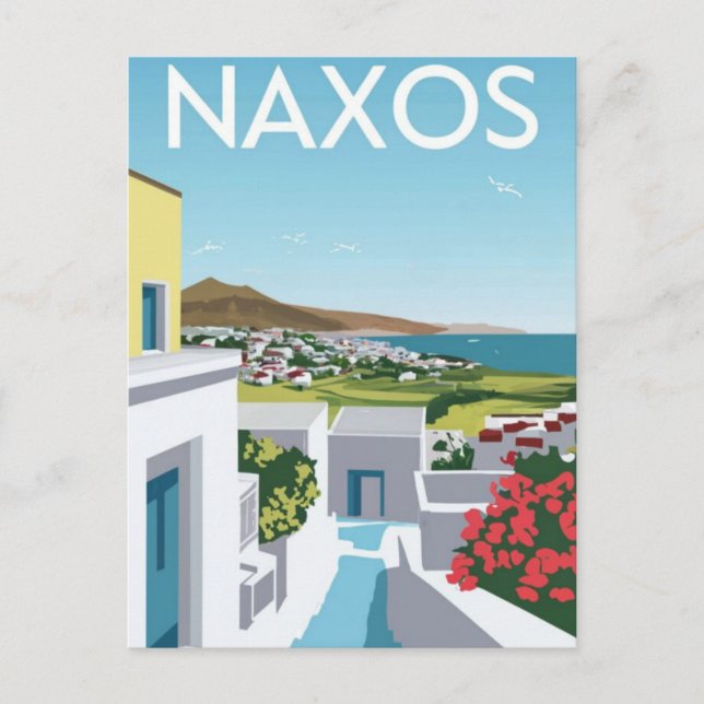 Naxos Griechenland Travel Postkarte (Vorderseite)
