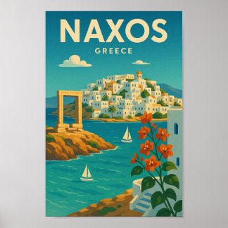 Naxos Griechenland Vibrant Poster