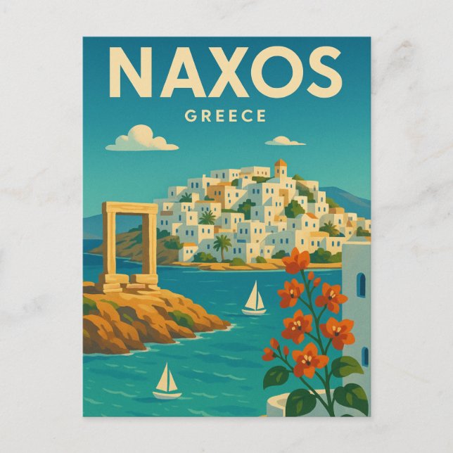 Naxos Griechenland Vibrant Postkarte (Vorderseite)