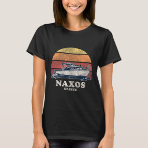 Naxos Griechenland Vintage-Bootsfahrt 70er Retro-B T-Shirt