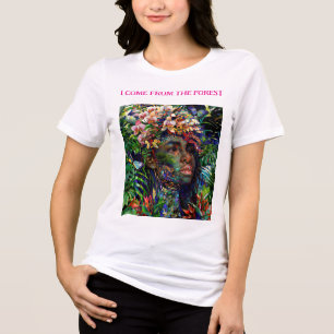 „Nayari“ - Dschungel-Fata Morgana - Frauen in Amaz Tri-Blend Shirt
