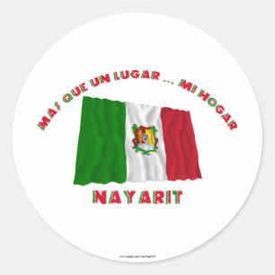 Nayarit - Más Que un Lugar ... Mi Hogar Runder Aufkleber