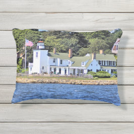 Nayatt Point Lighthouse Rhode Island Accent Pillow Kissen Für Draußen