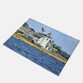 Nayatt Point Lighthouse, Rhode Island Door Mat Fußmatte