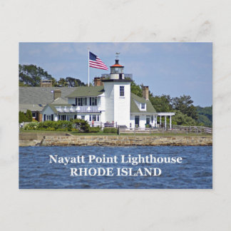 Nayatt Point Lighthouse, Rhode Island Postcard Postkarte