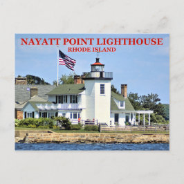 Nayatt Point Lighthouse, Rhode Island Postcard Postkarte