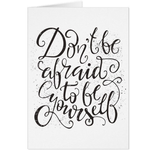 N'ayez pas peur pour être vous-même (Devant)