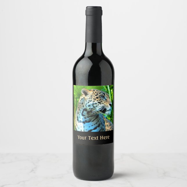 Nayla der Jaguar Weinetikett (Vorderseite)