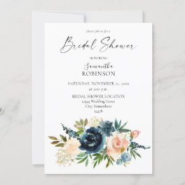 Nayv, Dusty Blue & Blush Pink, florales Brautparty Einladung