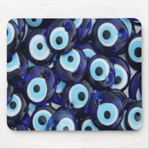 Nazar Amulets Evil Eye Stones Blue Pattern Mousepad