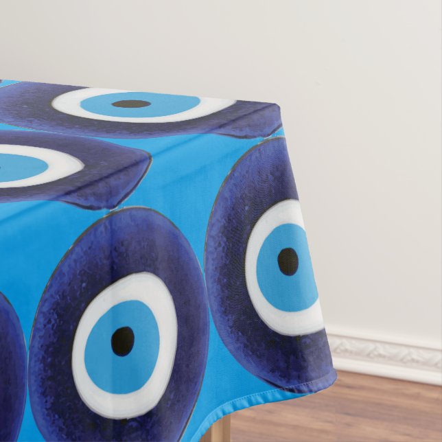 Nazar-Blicks-Schutz-Amulett-blaues Perlen-Symbol Tischdecke (Beispiel)