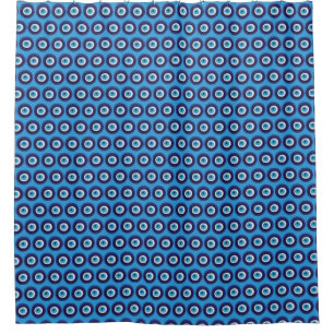 Nazar Evil Eye Protection Amulet Blue Beet Symbol Duschvorhang