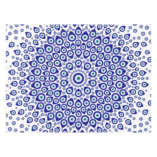 Nazar - türkisches Augen-Kreisverzierung #1 Tischdecke (Vorderseite (Horizontal))