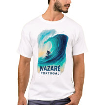 Nazaré Portugal Big Wave Surf T-Shirt – Vintage Wa