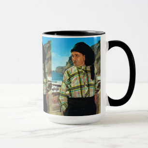 Nazare, Portugal, Fischer auf dem Strand Tasse