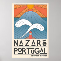 Nazare Portugal Ozeandruck - Minimalistische Welle