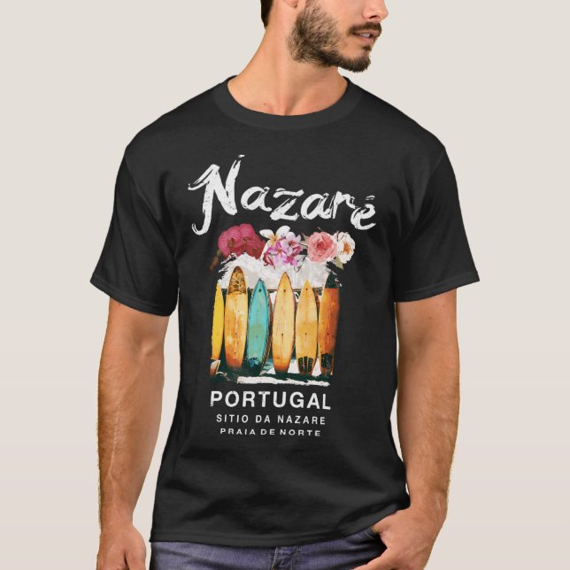 Nazare Portugal Surfing T-Shirt (Vorderseite)