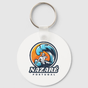 Nazare Portugal Surfwettbewerb Vintage Surf S Schlüsselanhänger