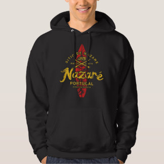 Nazare Portugal Vintag Surfing 498 Hoodie