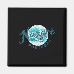 Nazare Portugal Vintage Surfen _3  Magnet