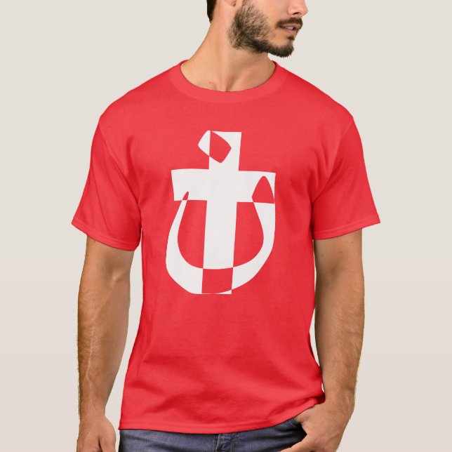 Nazarene Symbol Solidarität Christliches Kreuz T-Shirt (Vorderseite)