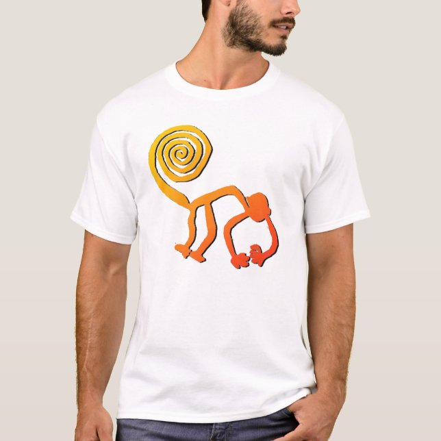 Nazca Affe im Feuer T-Shirt (Vorderseite)