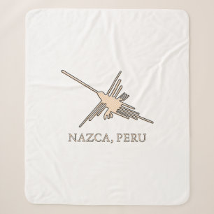 Nazca Hummingbird Geoglyph Newsprint Sherpadecke