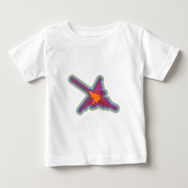 Nazca Hummingbird Peru Zeichnend Baby T-shirt (Vorderseite)