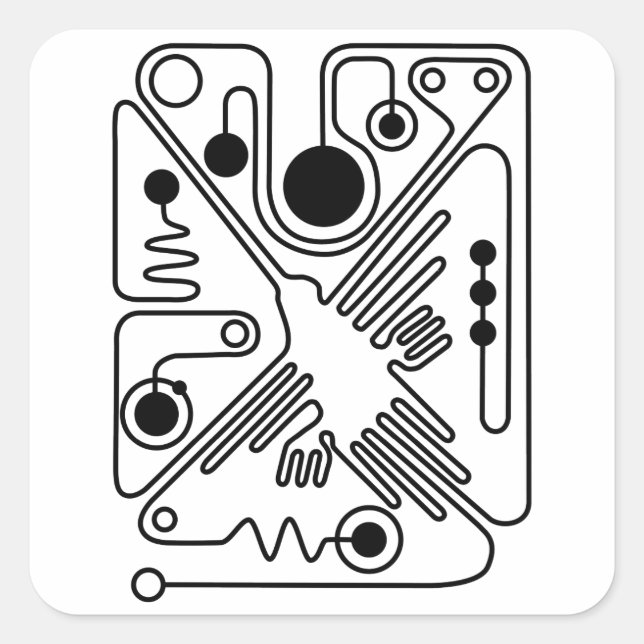 Nazca Hummingbird Quadratischer Aufkleber (Vorderseite)